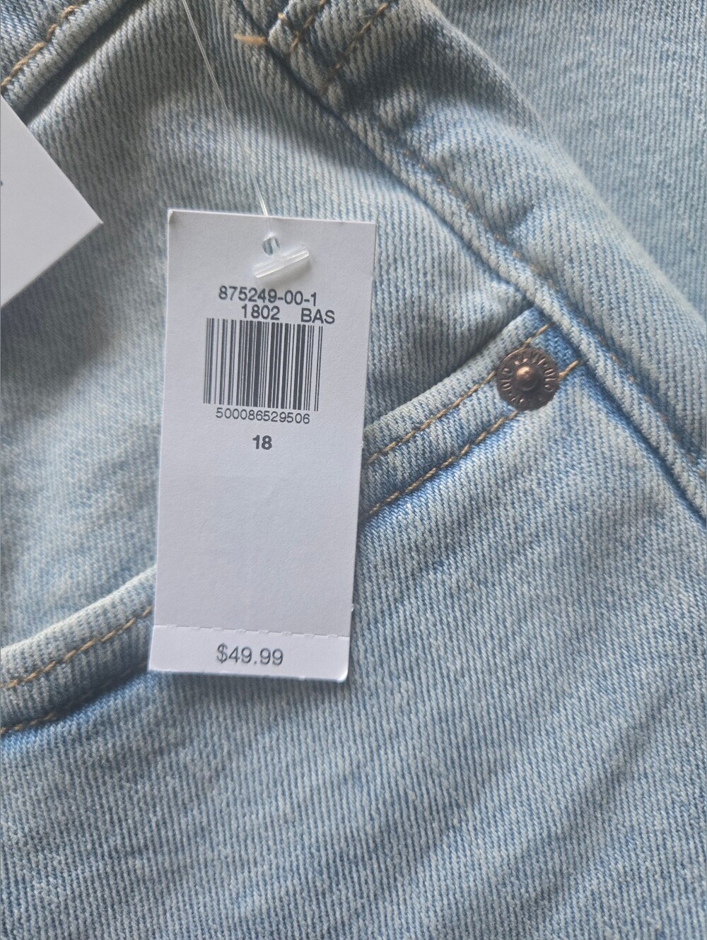 Old Navy Women's OG Loose High Rise Light Wash Straight Denim Jeans 18 NWT, - Picture 6 of 7
